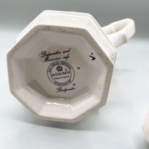 Adams Bridgwater English Ironstone Coffee Pot with Lid from England 9.5 x 8.5 - Picture 14 of 14